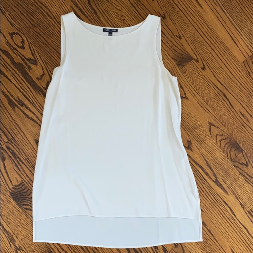Eileen Fisher Light Grey silk tank